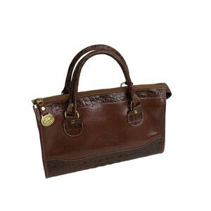 BRAHMIN VINTAGE Leather CLASSIC Satchel Brown HANDBAG‎